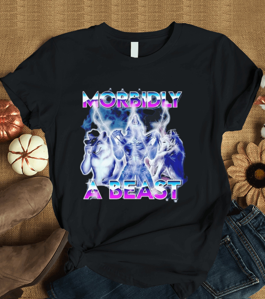 Morbidly A Beast Werewolf Aesthetic Electric Wolves T-Shirt