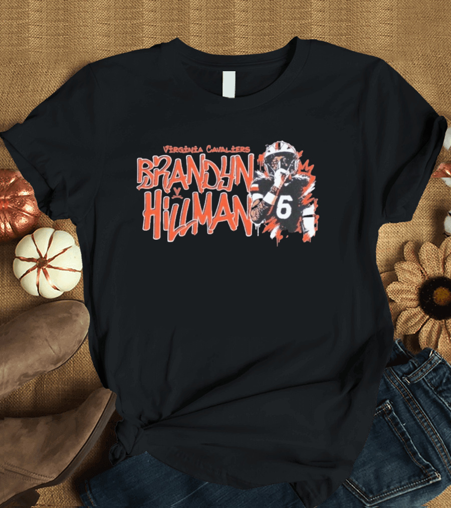 Virginia Cavaliers Brandyn Hillman Football Player Number 6 T-Shirt
