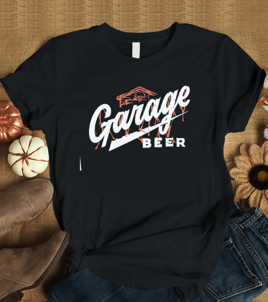 Garage Beer Distressed Style Vintage Aesthetic T-Shirt