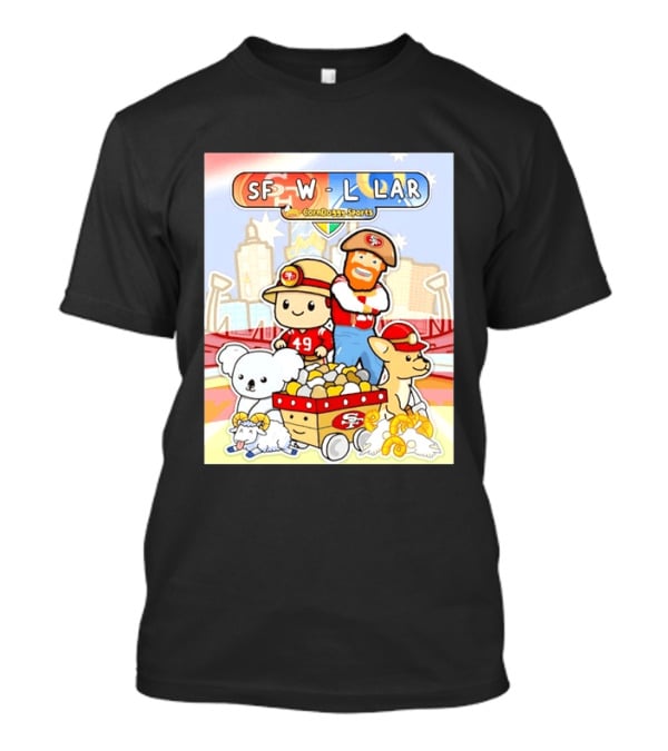 SF 49ers Vs LAR CornDoggy Sports Matchup With Cute Characters And Animals T-Shirt