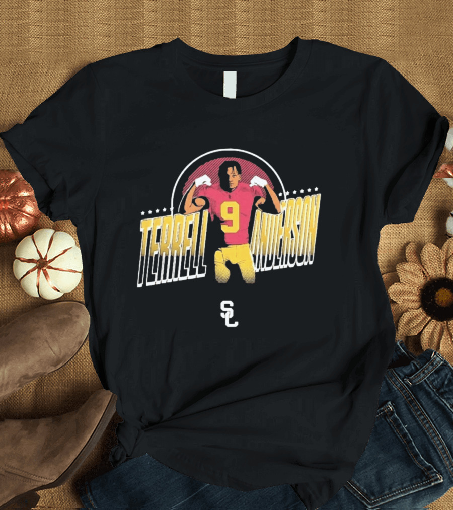 Terrell Anderson USC Trojans Football Number 9 SC T-Shirt