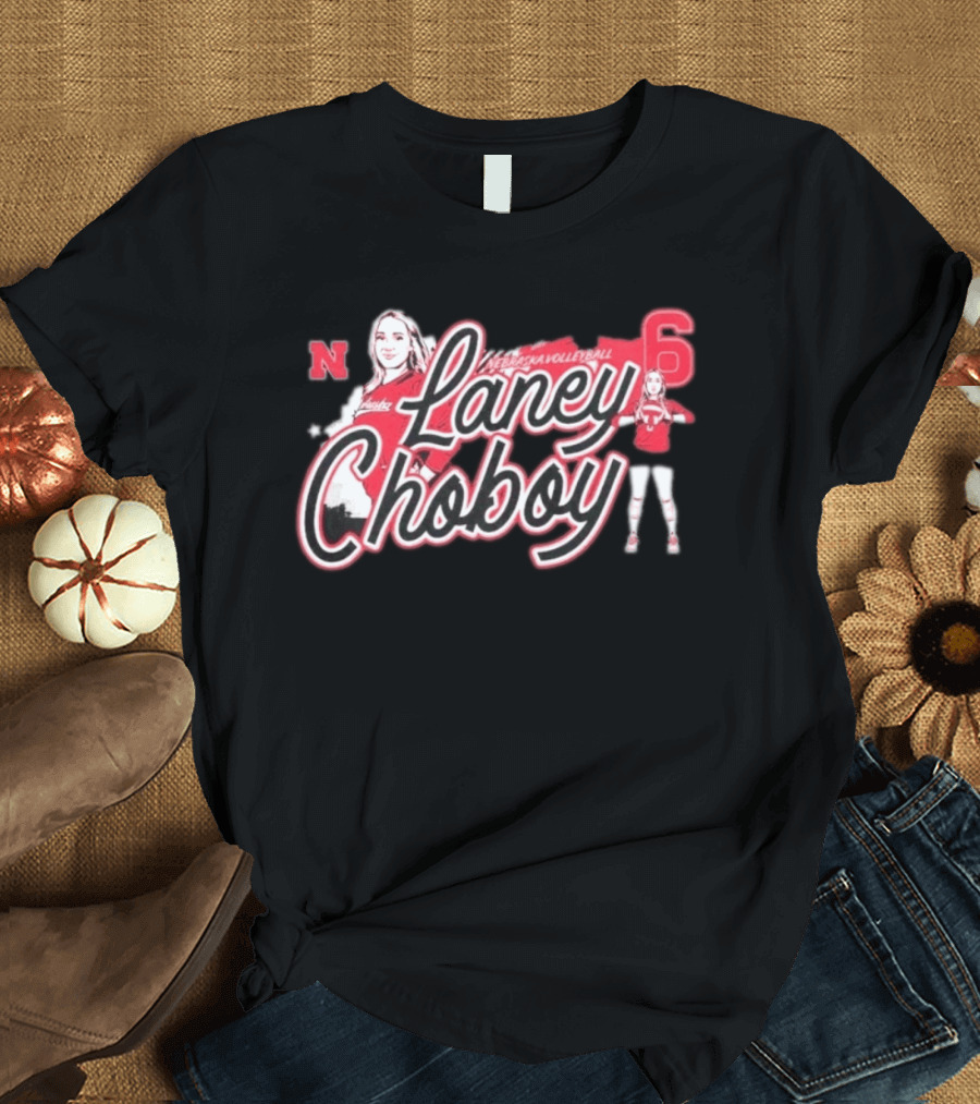 Laney Choboy Nebraska Volleyball Cornhusker Graffiti Style 6 T-Shirt