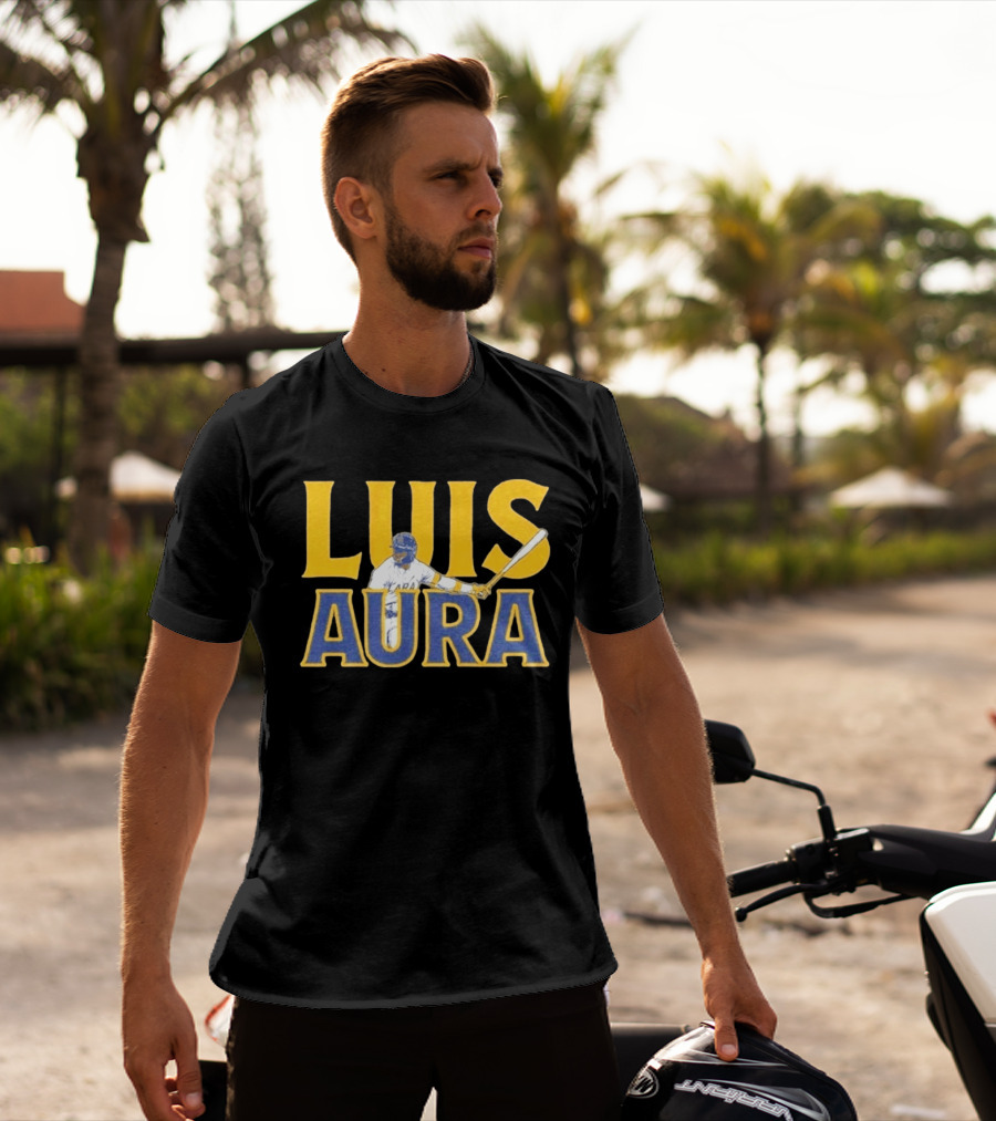 Luis Aura Luis Lara Milwaukee Brewers Player Sporting Bat T-Shirt