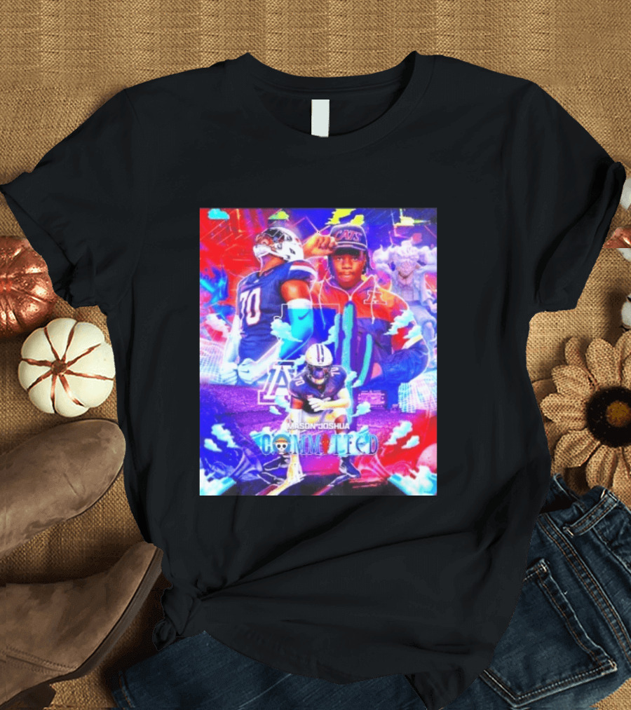Mason Joshua Committed To Arizona Wildcats Football 2023 Featuring Wildcats Logo And Football Player T-Shirt