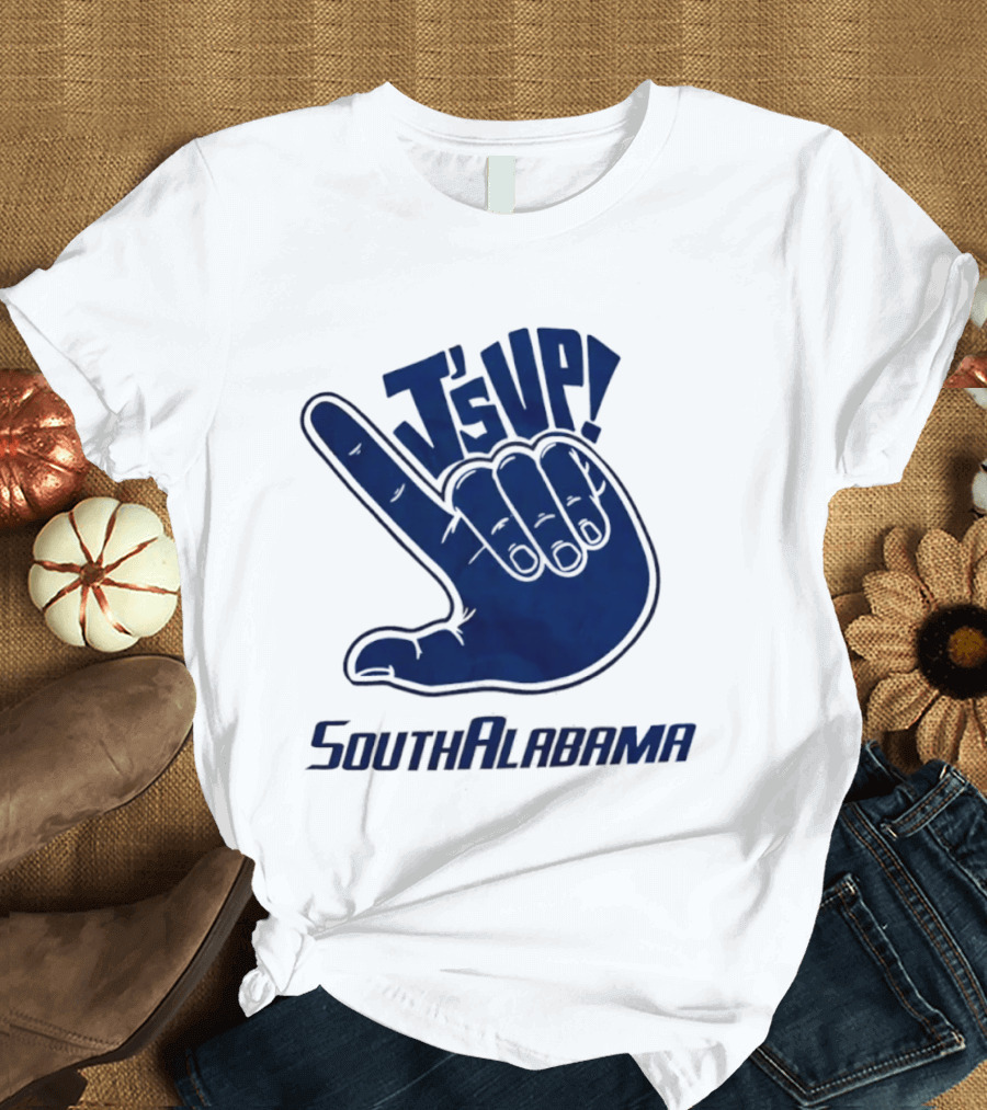 J's Up South Alabama Jaguars Hand Sign Fan Gear T-Shirt