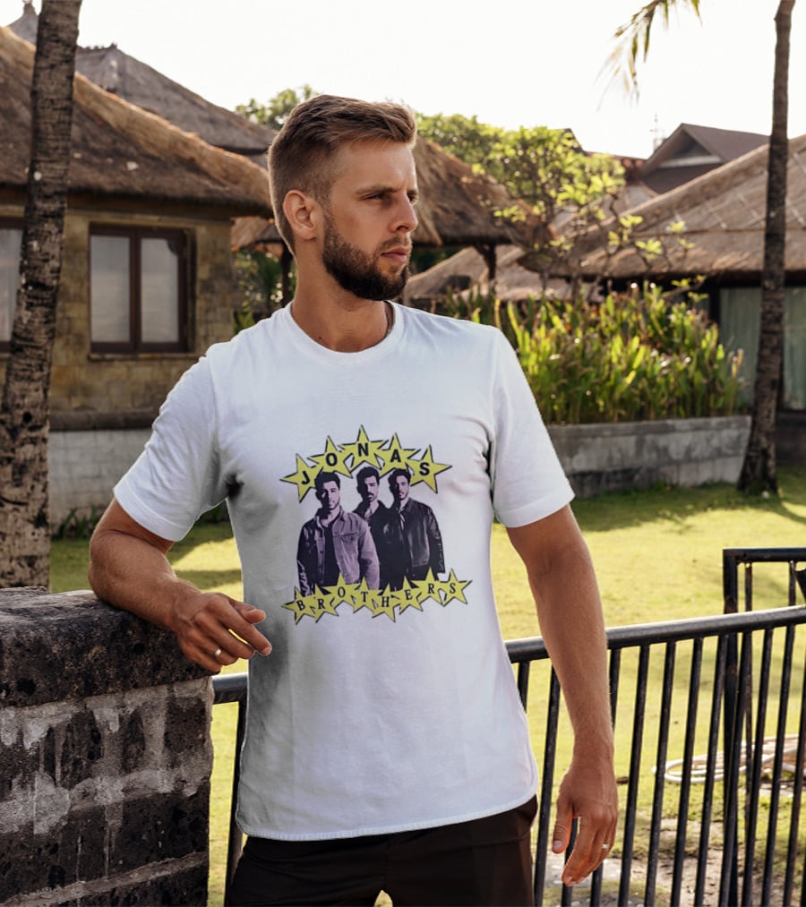 Jonas Brothers Star Pop Band Iconic Music Trio T-Shirt