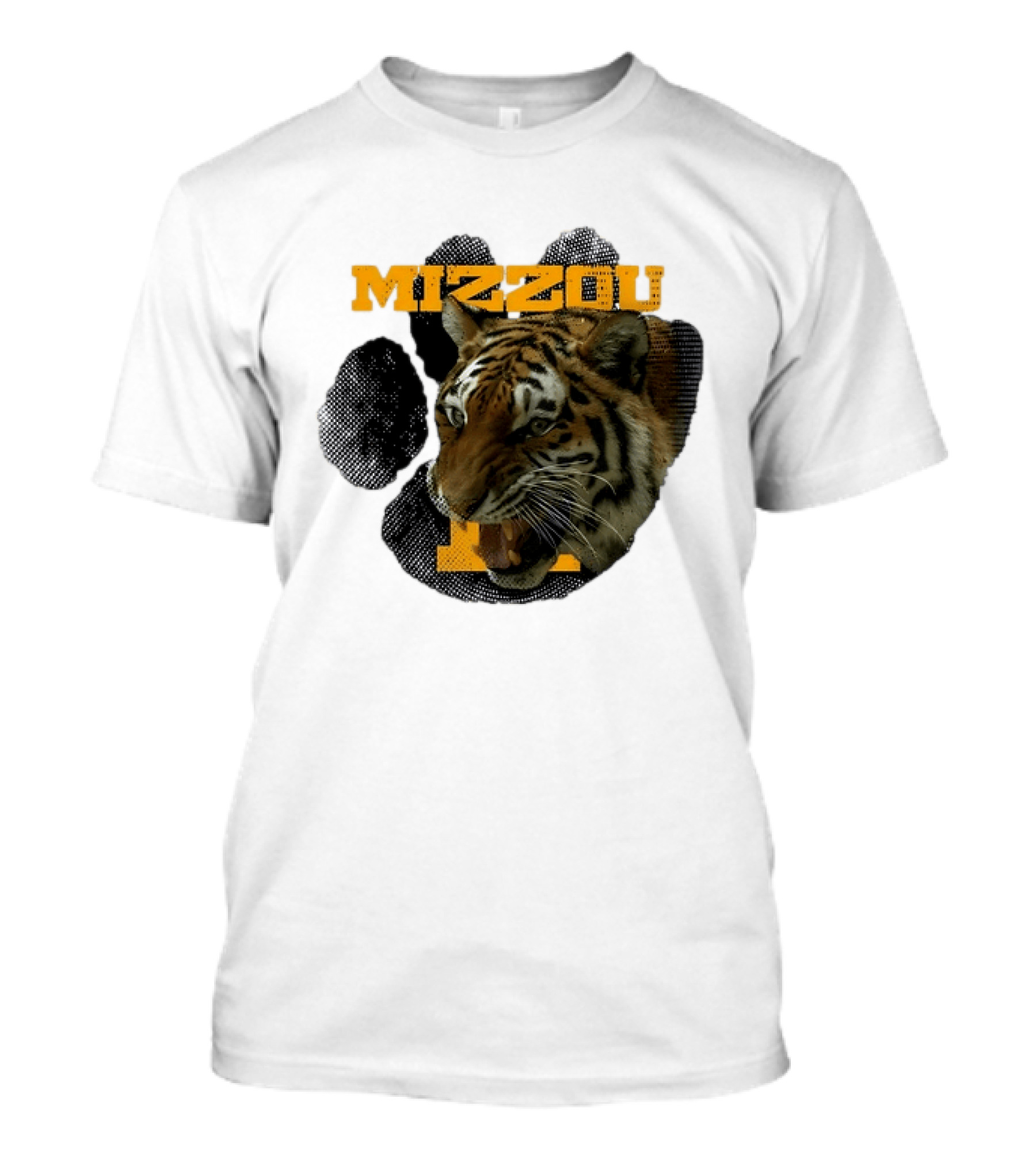 Mizzou Tigers Paw NCAA College Sports Tiger Head T-Shirt