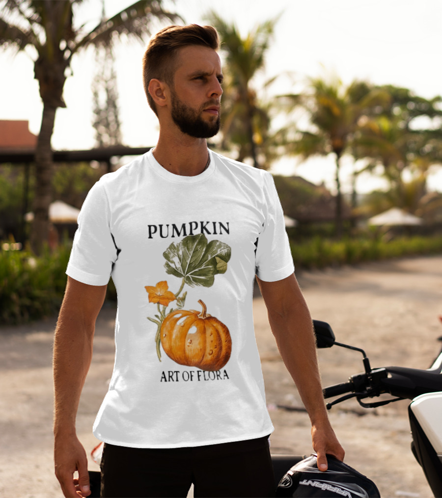 Pumpkin Art Of Flora Botanical Nature Harvest T-Shirt