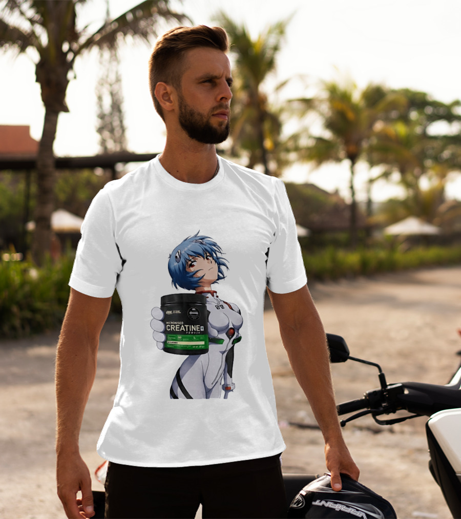 Rei Ayanami With Optimum Nutrition Creatine Supplement T-Shirt