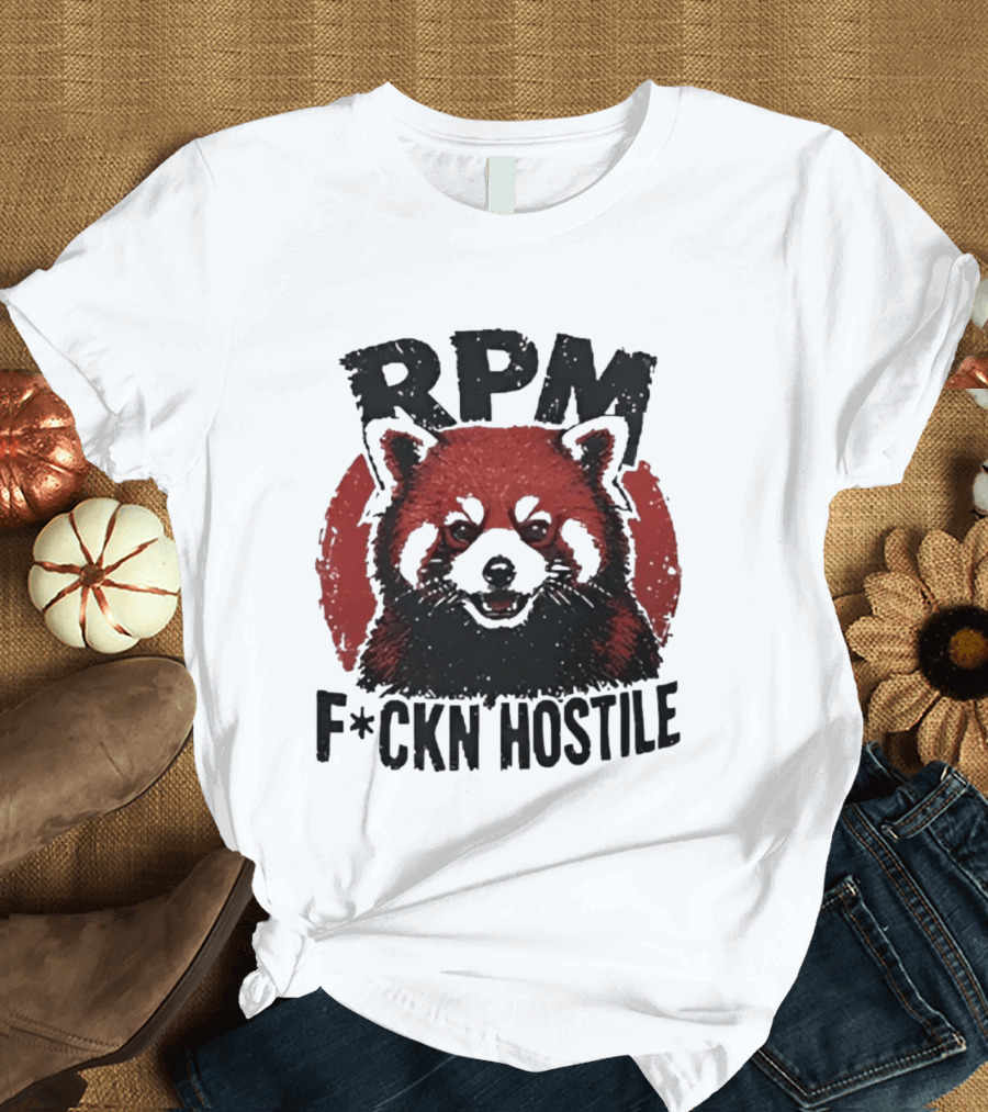 RPM Fckn Hostile Red Panda Fierce Cartoon T-Shirt