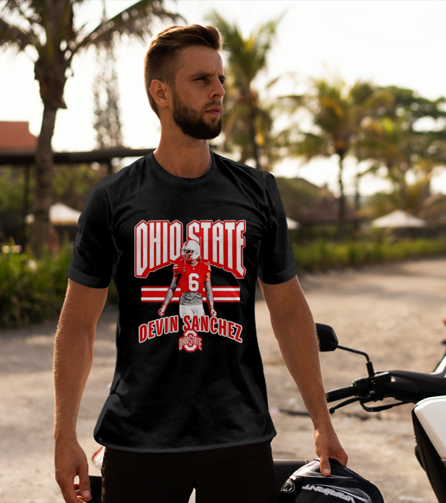Ohio State Buckeyes Devin Sanchez Number 6 Fan T-Shirt