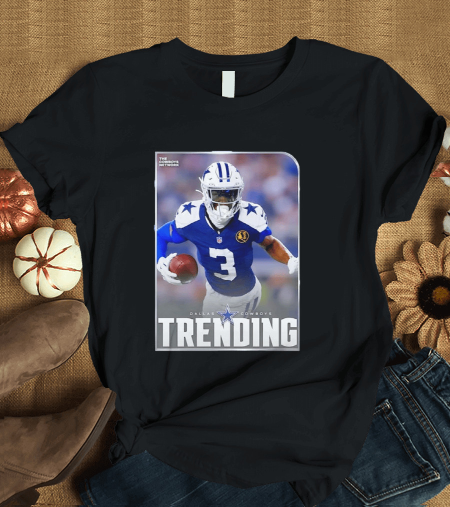 Dallas Cowboys Network Trending Number 3 Player Football T-Shirt