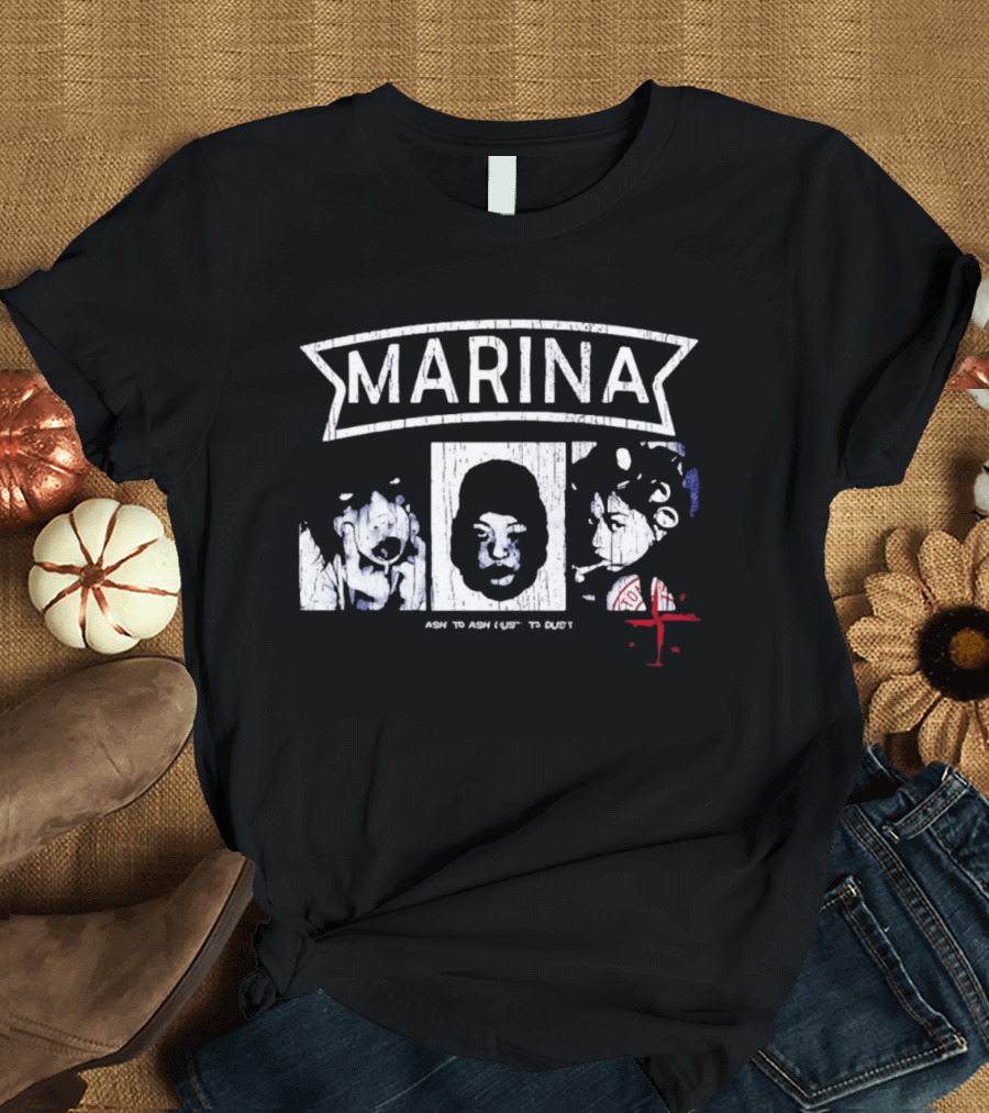 Marina Ash To Ash Dust To Dust Stone Island Distressed T-Shirt
