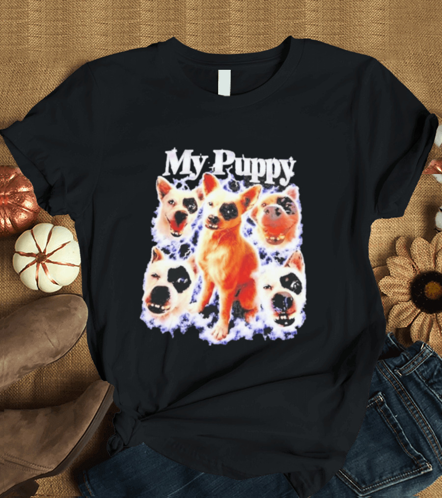 My Puppy Australian Cattle Dog Blue Heeler Faces T-Shirt
