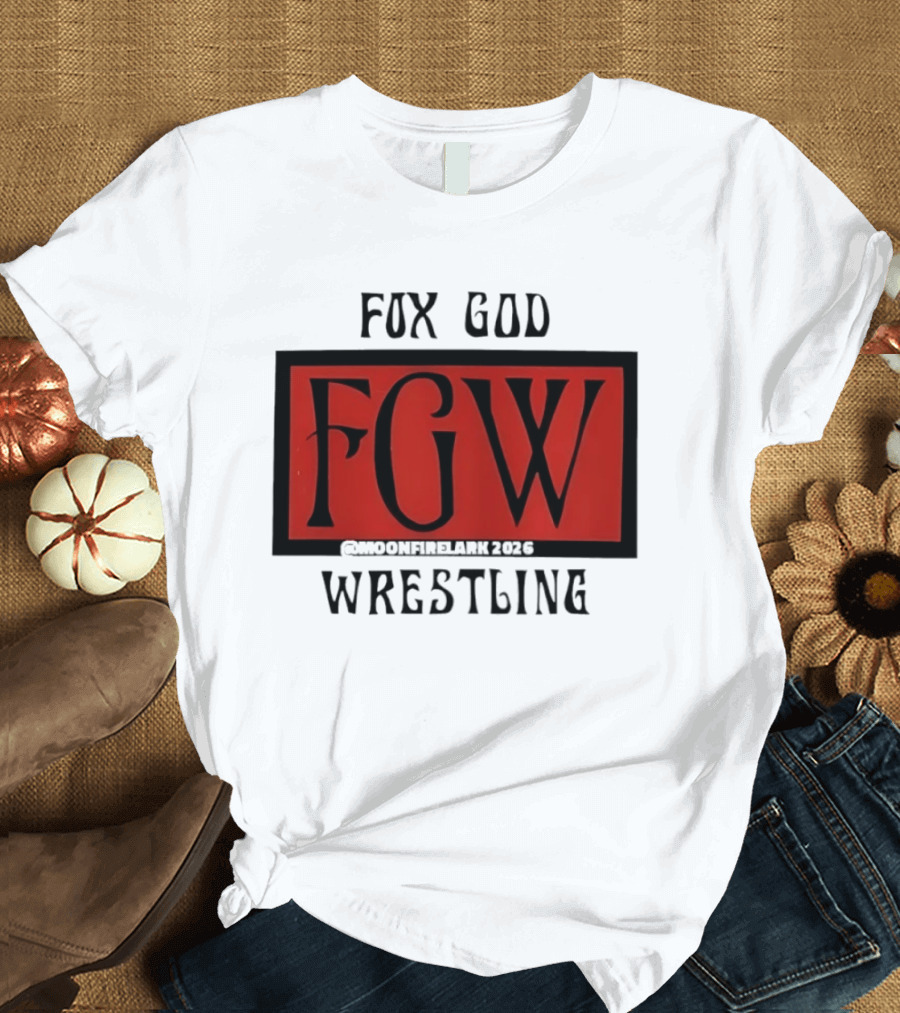Fox God FGW Wrestling Moonfirelark 2025 Red T-Shirt