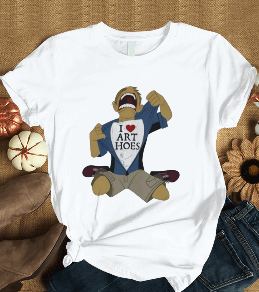 I Love Art Hoes Vintage Cartoon Style Trend T-Shirt