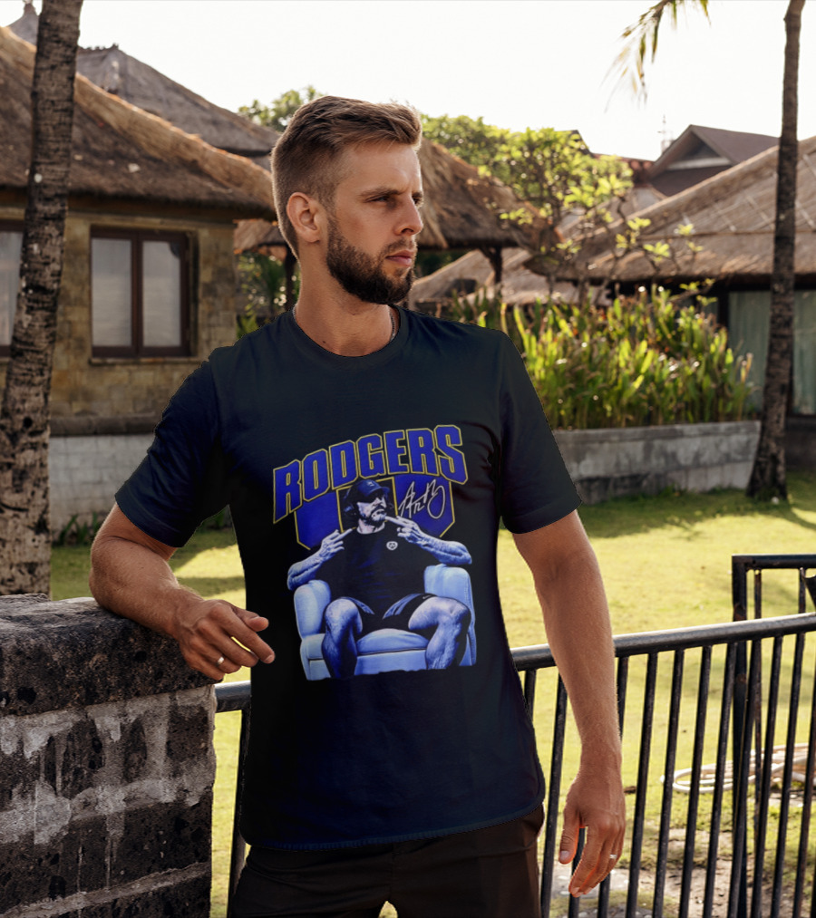 Rodgers Aaron Rodgers Signed Pittsburgh Steelers Quarterback Icon Armchair T-Shirt