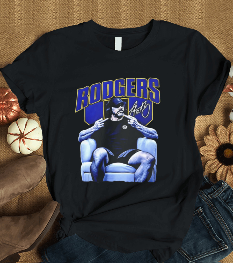 Rodgers Aaron Rodgers Signed Pittsburgh Steelers Quarterback Icon Armchair T-Shirt