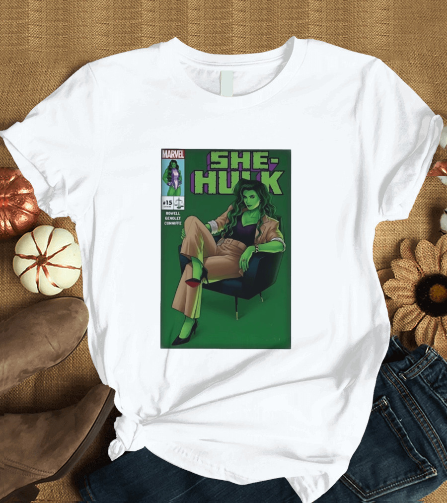 Marvel She Hulk Issue 15 Comic Book Cover Rowell Genolet Cunniffe T-Shirt