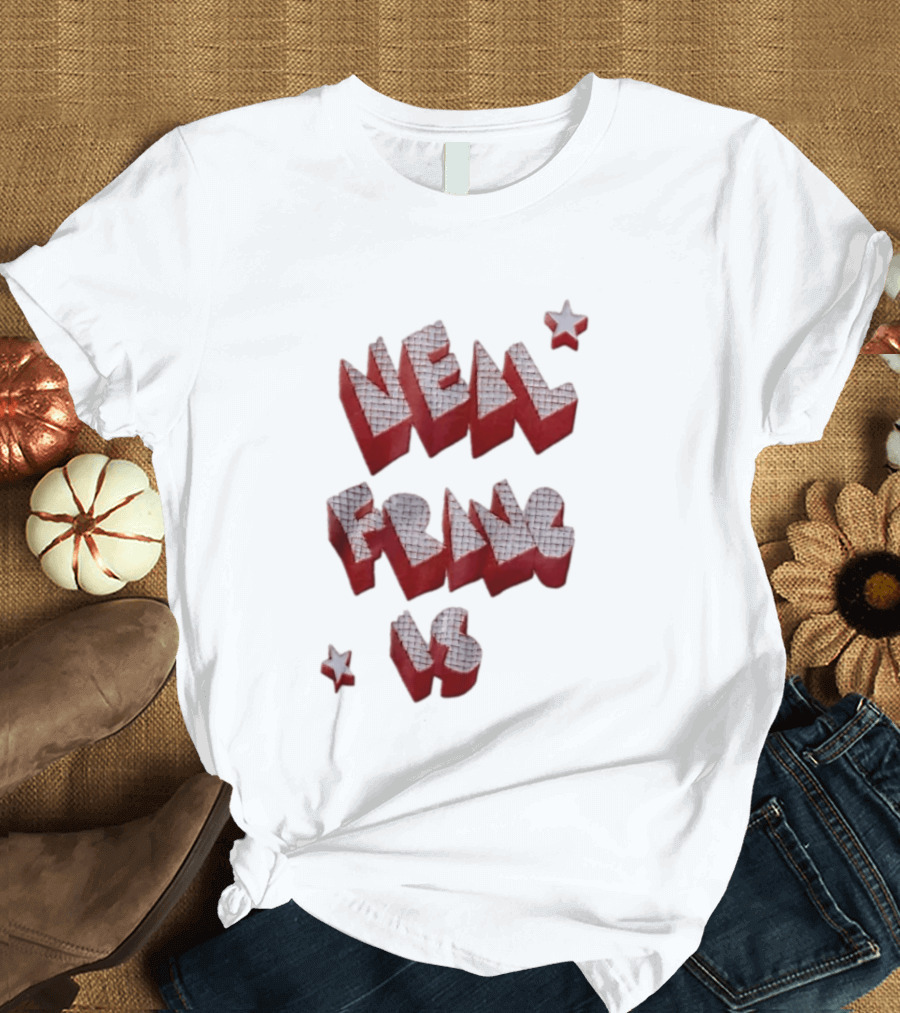 Neal Francis Is Checkerboard Red Block Letters With Stars T-Shirt
