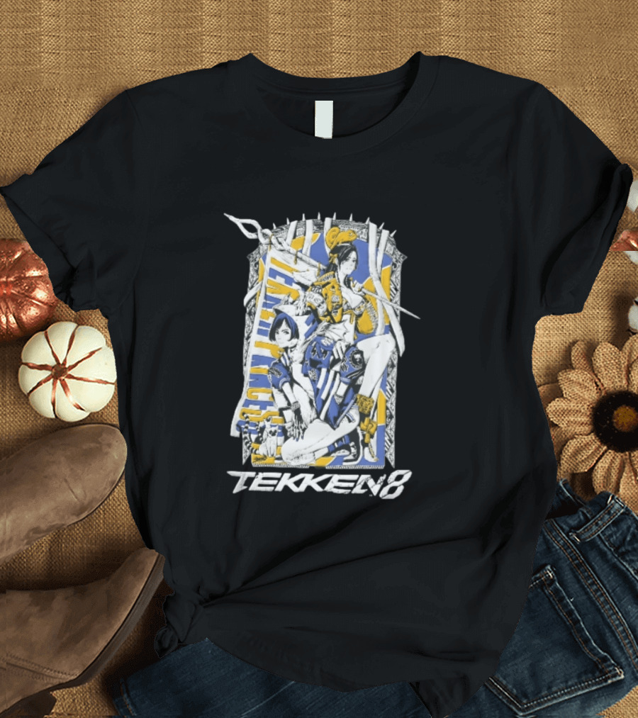 Tekken 8 Team Princess Anime Female Fighters Art Chameleon Flag T-Shirt