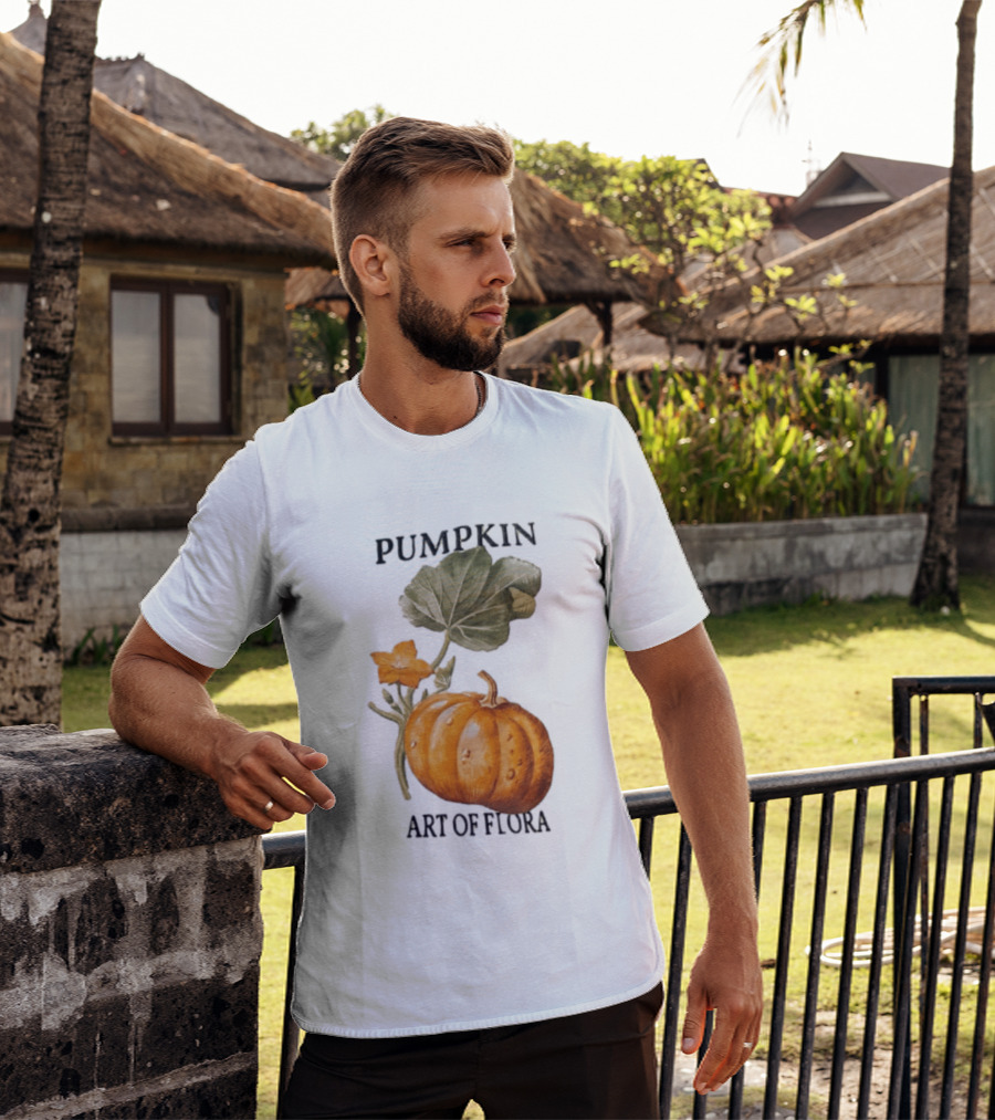 Pumpkin Art Of Flora Botanical T-Shirt