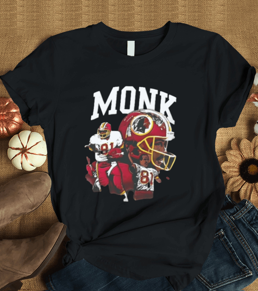 MONK Washington Redskins Bootleg Football Helmet Player Collage 81 T-Shirt