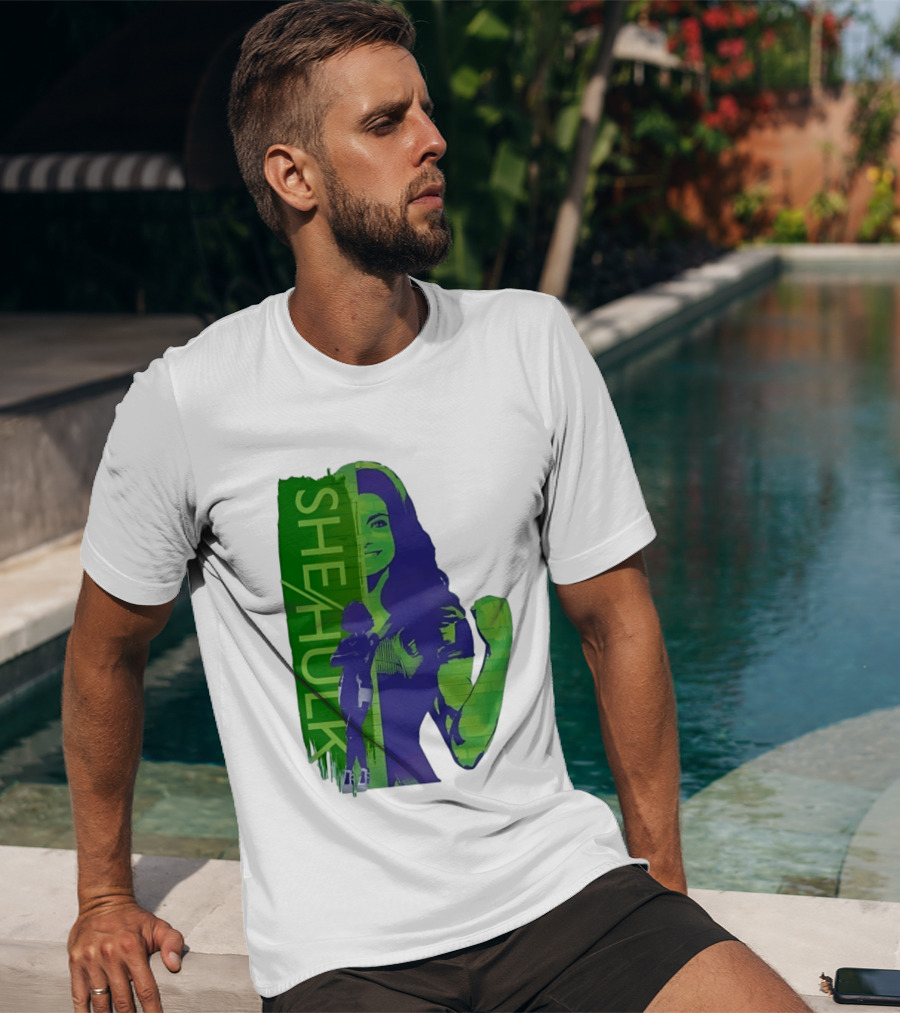 She Hulk Marvel Superhero Jennifer Walters Comic Style Heroic Pose T-Shirt