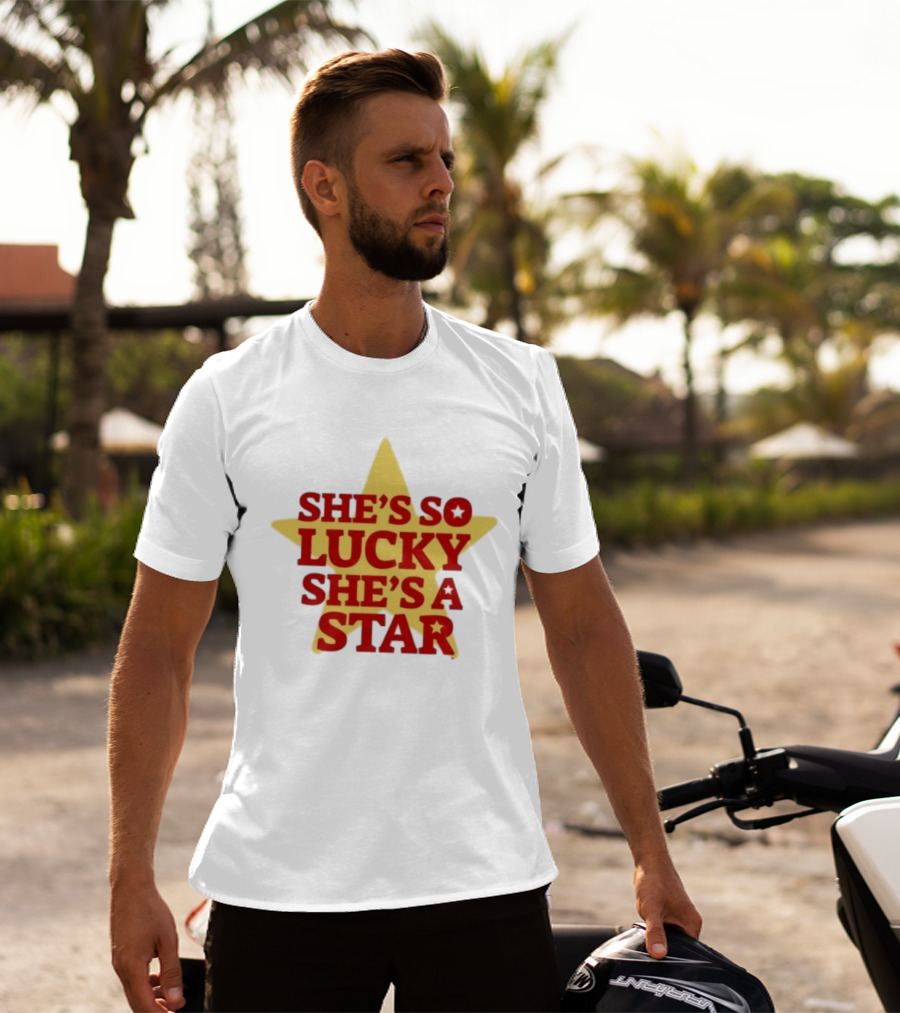 She's So Lucky She's A Star Yellow Star T-Shirt