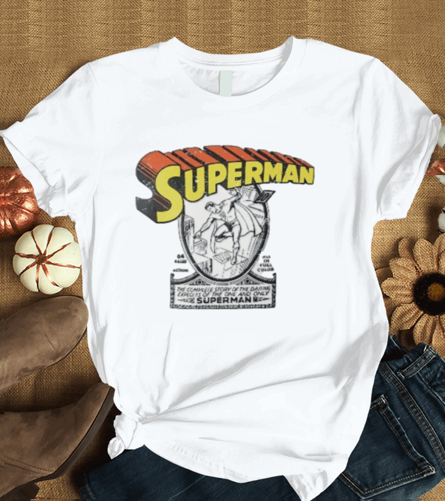 Superman The Complete Story Of The Daring Exploits Of The One And Only Comic Book Cover T-Shirt