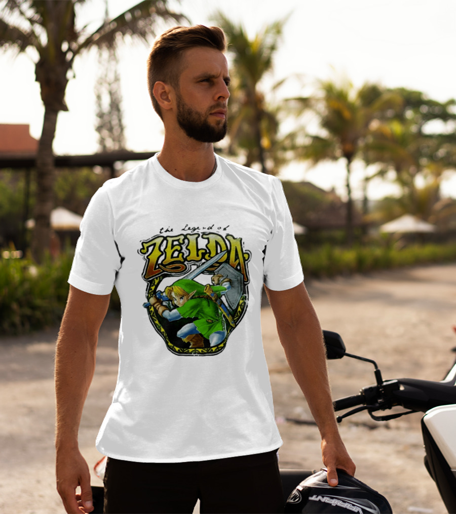 The Legend Of Zelda Link With Sword And Shield T-Shirt