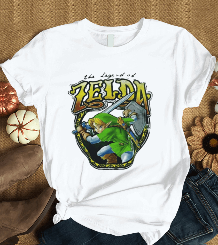 The Legend Of Zelda Link With Sword And Shield T-Shirt