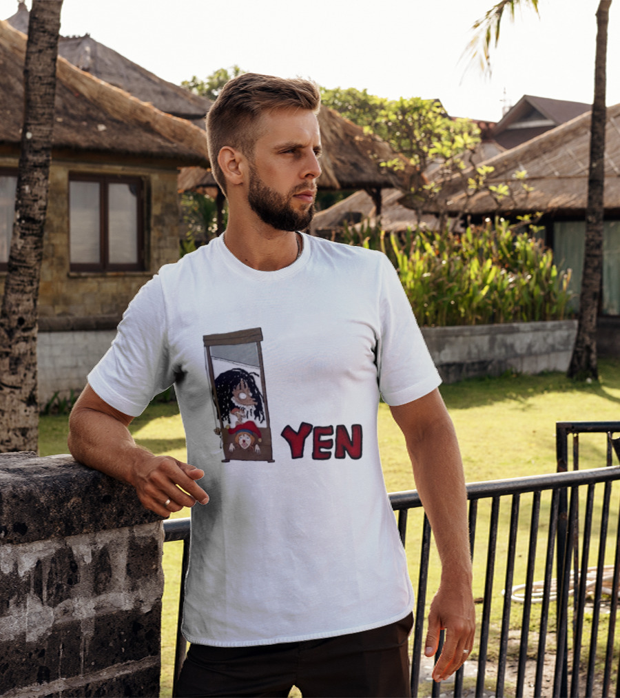 Yen Guillotine Clown Head Cartoon T-Shirt