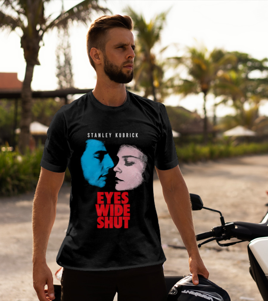Stanley Kubrick Eyes Wide Shut Blue And Pink Faces T-Shirt