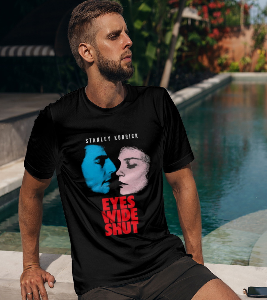 Stanley Kubrick Eyes Wide Shut Blue And Pink Faces T-Shirt