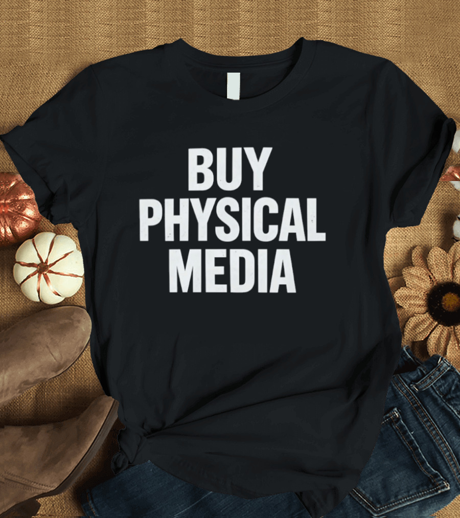 Buy Physical Media Collecting Vinyl DVD T-Shirt
