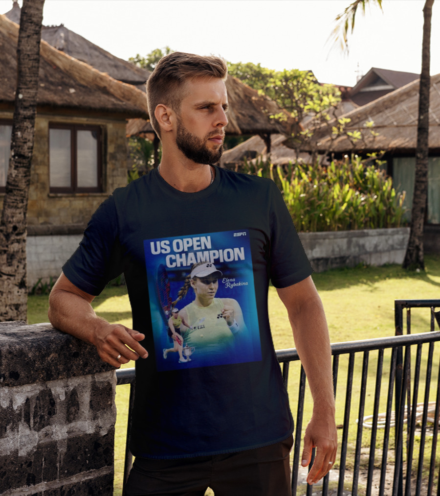 US Open Champion Elena Rybakina Win Featured By ESPN T-Shirt