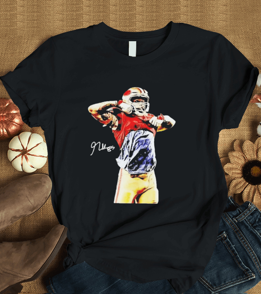 George Kittle Autograph San Francisco 49ers Football Celebration T-Shirt