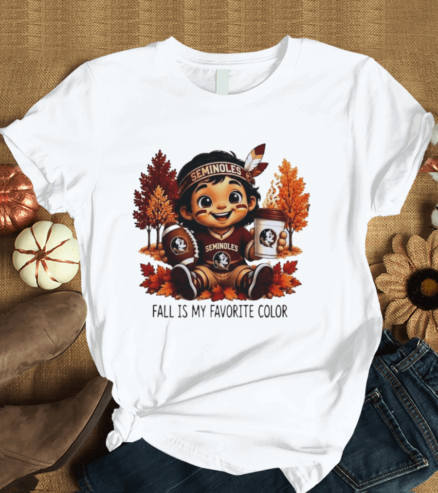Florida State Seminoles Fall Is My Favorite Color Leaves Football Coffee Toddler T-Shirt