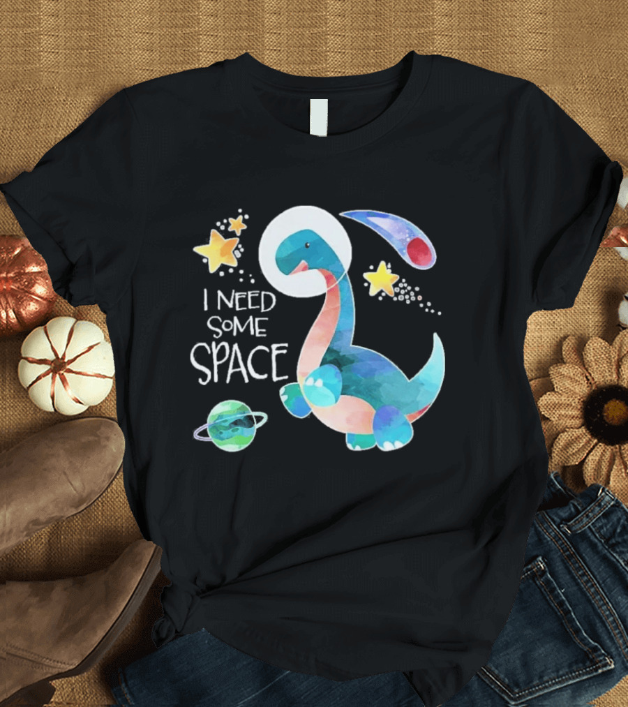 I Need Some Space Dinosaur Astronaut With Stars Planet Youth T-Shirt