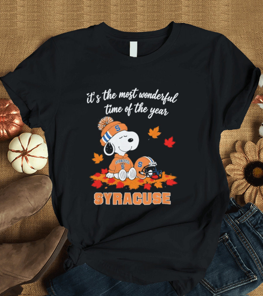 Snoopy It's The Most Wonderful Time Of The Year Syracuse T-Shirt