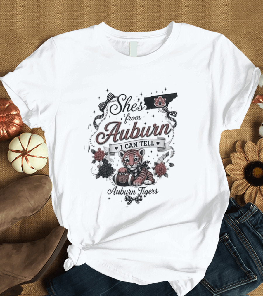 She's From Auburn I Can Tell Auburn Tigers Forever Orange T-Shirt