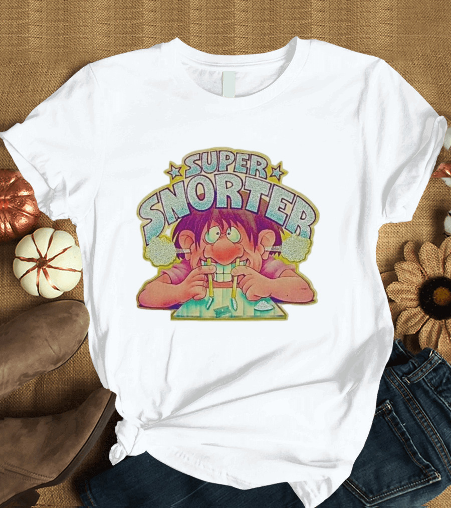 Super Snorter Cartoon Character 1978 Retro Humor T-Shirt