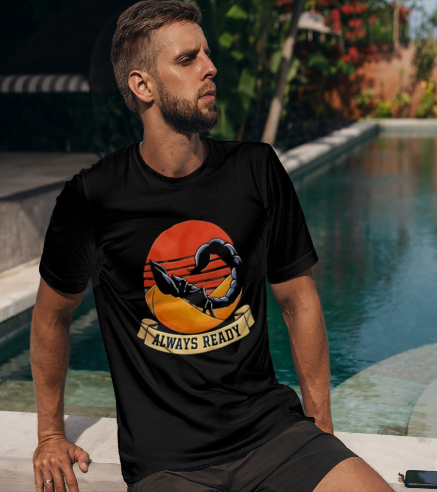 Always Ready Scorpion Desert Sunset Ribbon T-Shirt