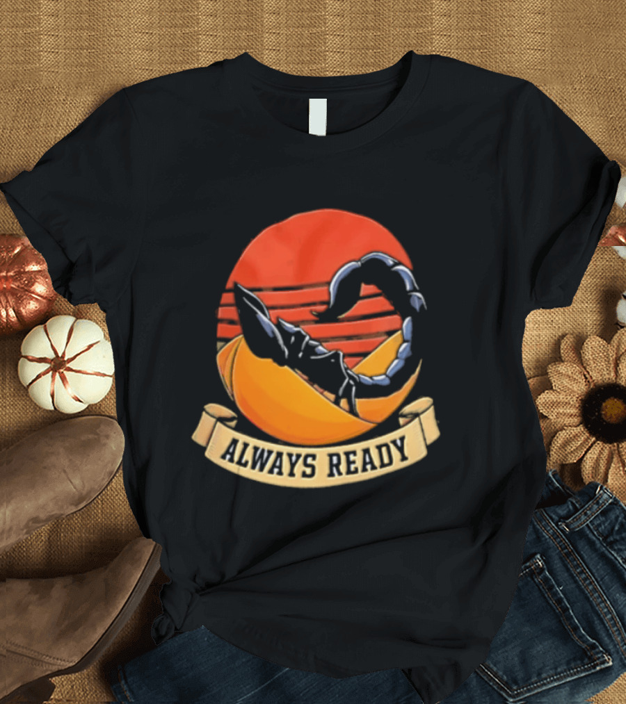 Always Ready Scorpion Desert Sunset Ribbon T-Shirt