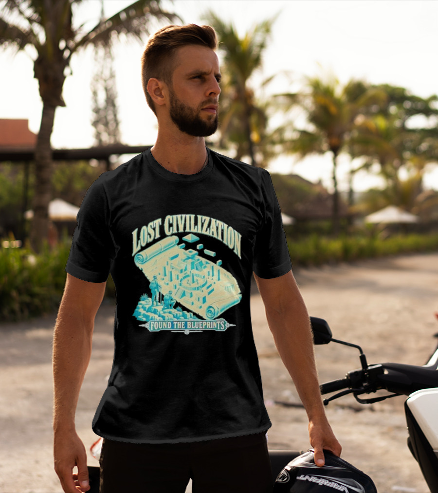 Lost Civilization Ancient Exploration Found Blueprints T-Shirt