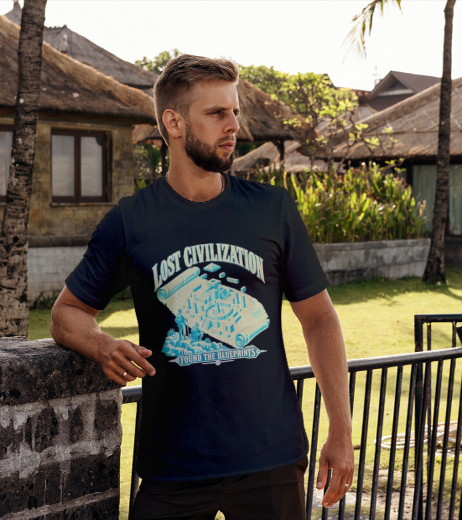 Lost Civilization Ancient Exploration Found Blueprints T-Shirt