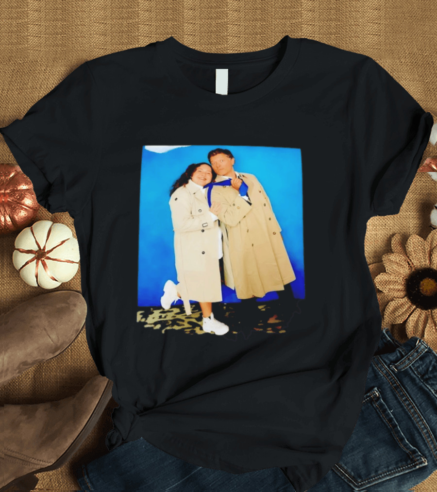 Misha Collins Castiel Supernatural Photo Trench Coat And Tie T-Shirt