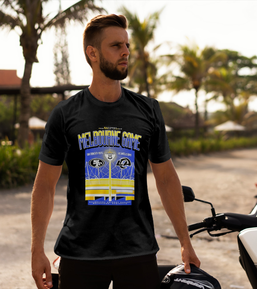 Melbourne Game San Francisco 49ers Vs Los Angeles Rams Melbourne Cricket Ground Australia T-Shirt