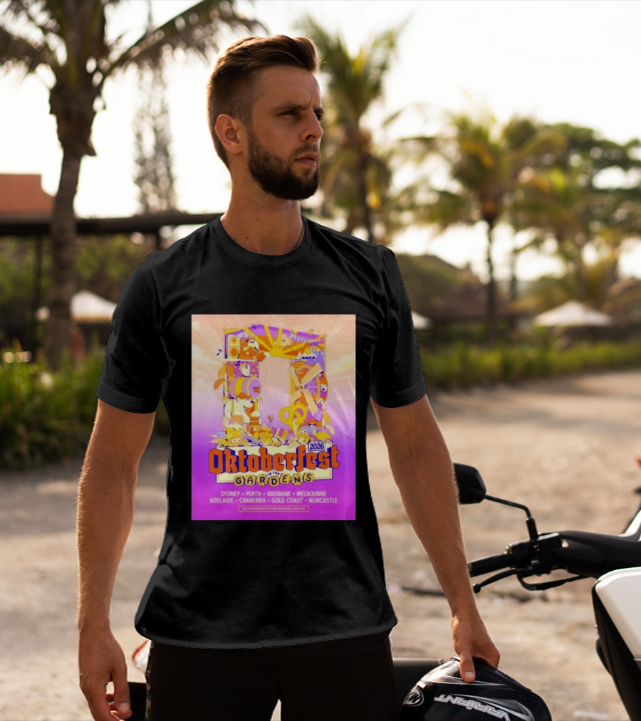 Oktoberfest In The Gardens 2026 Australian Tour Sydney Perth Brisbane Melbourne Adelaide Canberra Gold Coast Newcastle T-Shirt